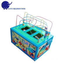 Kids Educational 5 in 1 Large Wooden Multi-function Intelligent Playing Cube